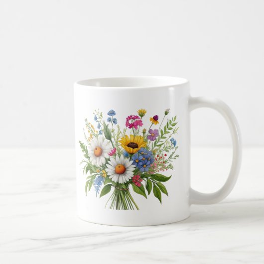 Mug Elegant Colorful Wildflower Bouquet (Droite)