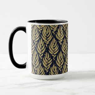 Mug Élégant Combo Feuille Dorée