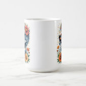 Mug Elégant crâne de sucre avec fleurs (Centre)