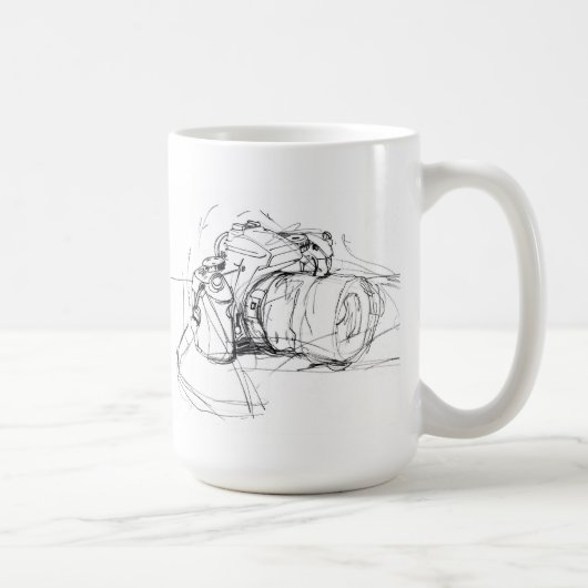 Mug Elégant croquis photo (Droite)