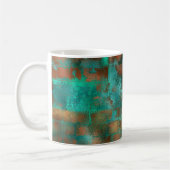 Mug Élégant Cuivre Turquoise Abstrait chic (Gauche)