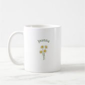 Mug Elegant Cute Sophisticated Named Romantic Floral  (Gauche)