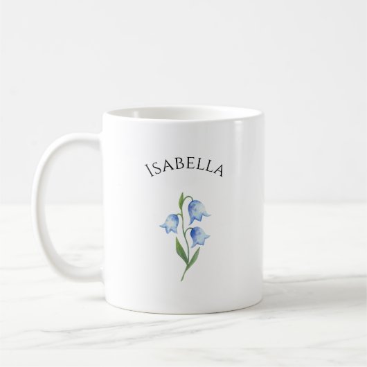 Mug Elegant Cute Sophisticated Named Romantic Floral (Gauche)