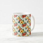 Mug Élégant Cute Sophistiqué Chic Romantique Floral (Devant droit)