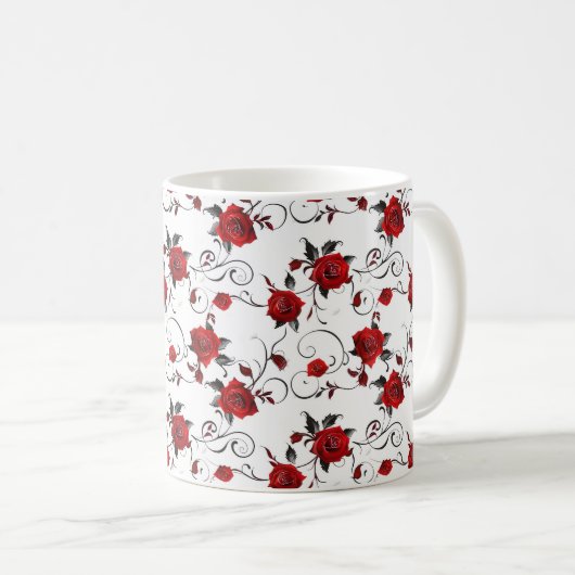 Mug Élégant Cute Sophistiqué Chic Romantique Floral (Devant droit)