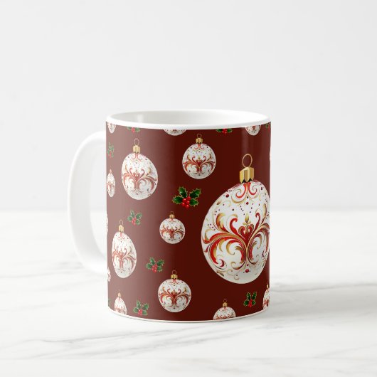 Mug Élégant décoratif vacances Noël (Devant gauche)