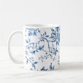 Mug Elegant Delft Blue et White Floral (Gauche)