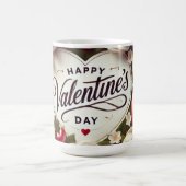 Mug Elégant design de Saint Valentin avec Rose (Centre)
