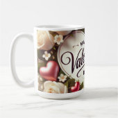 Mug Elégant design de Saint Valentin avec Rose (Gauche)