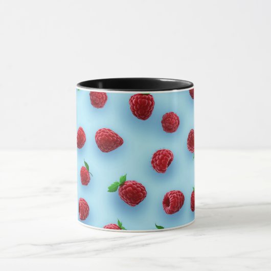 Mug Elégant Design Moderne Chic Raspberry tendance (Centre)