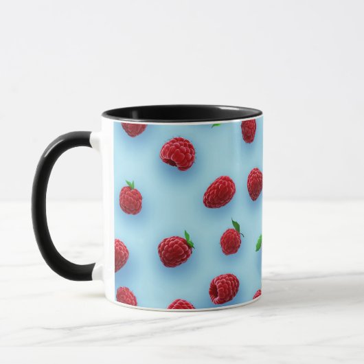 Mug Elégant Design Moderne Chic Raspberry tendance (Gauche)