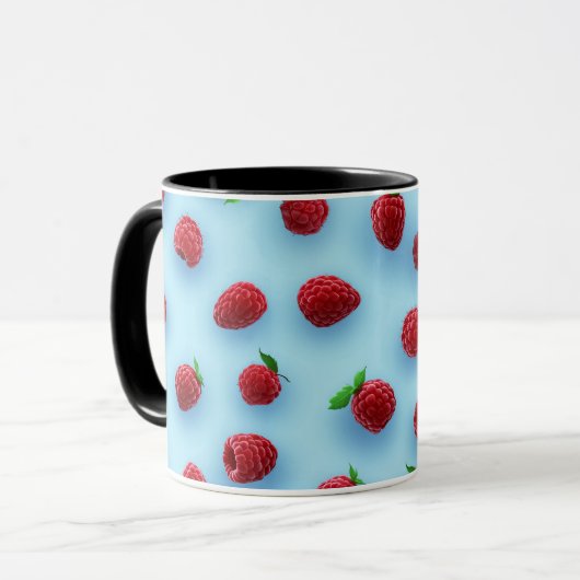 Mug Elégant Design Moderne Chic Raspberry tendance (Devant gauche)