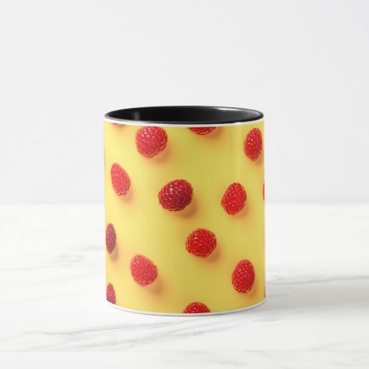 Mug Elégant Design Moderne Chic Raspberry tendance (Centre)