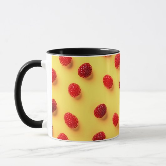 Mug Elégant Design Moderne Chic Raspberry tendance (Gauche)