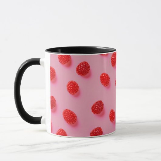Mug Elégant Design Moderne Chic Raspberry tendance (Gauche)