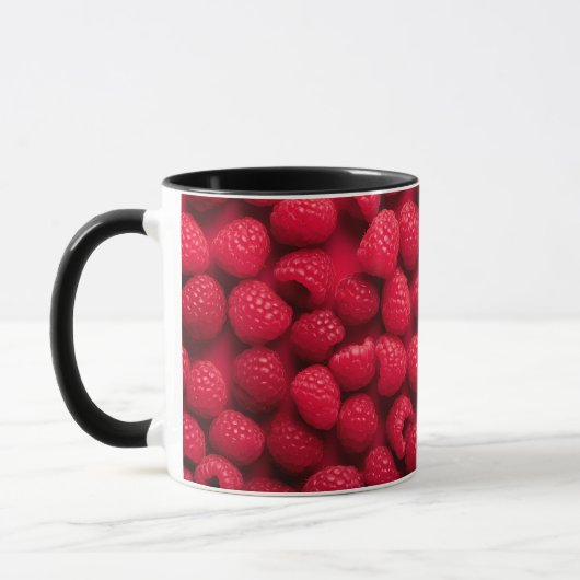 Mug Élégant Design Moderne Chic tendance Cute Raspberr (Gauche)