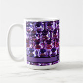 Mug Élégant diamants de pierres précieuses violettes (Gauche)