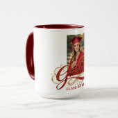 Mug Élégant diplômé script artwork avec fonctionnalité (Devant gauche)