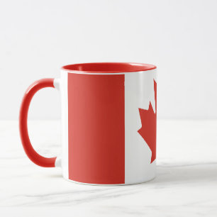 Mug Élégant drapeau canadien Vintage sur céramique