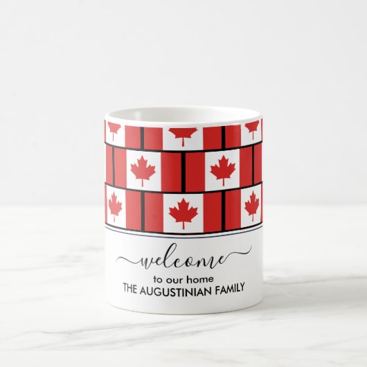 Mug Élégant DRAPEAU DE Bienvenue CANADA (Centre)