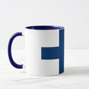 Mug Elégant drapeau de Finlande Vintage sur céramique