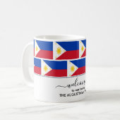 Mug Élégant DRAPEAU PHILIPPINES DE Bienvenue (Devant gauche)