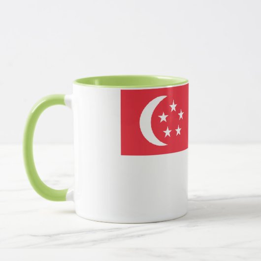 Mug Elégant drapeau singapourien Vintage couvert de cé (Gauche)