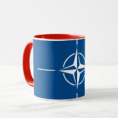 Mug Élégant drapeau Vintage de l'OTAN couvert (Devant gauche)