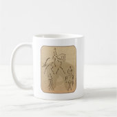Mug Élégant Dressage Cheval Design en Brown/Tan (Gauche)