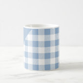 Mug Elégant Dusty Blue En vichy Plaid Nom du Motif (Centre)