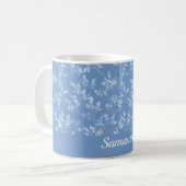 Mug Elegant Dusty Blue Winter Frost Personalized Name (Devant gauche)