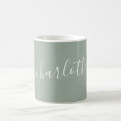 Mug Elegant Dusty Sage Script Modern Name Personalized (Centre)