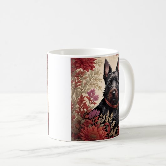 Mug Elégant écossais Terrier Portrait de chien (Devant droit)