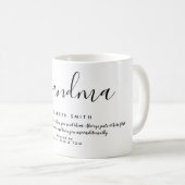 Mug Élégant Écriture Féminine Citation Grand-mère (Devant droit)