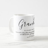 Mug Élégant Écriture Féminine Citation Grand-mère (Devant gauche)