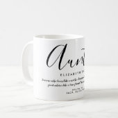 Mug Élégant écriture girly citation Tante (Devant gauche)
