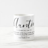 Mug Élégant écriture girly citation Tante (Centre)
