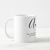 Mug Élégant écriture girly citation Tante (Gauche)