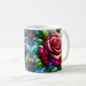 Mug Élégant effet Rose en verre (Devant droit)