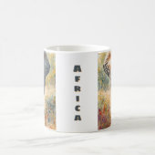 Mug Élégant Éléphant d'Afrique Rétro (Centre)