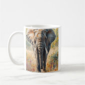 Mug Élégant Éléphant d'Afrique Rétro (Gauche)