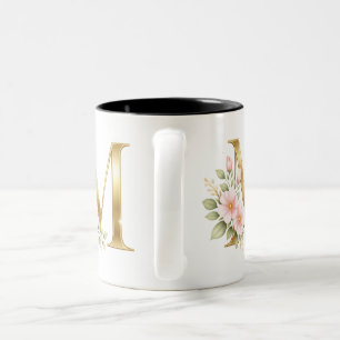 Mug élégant en or Monogramme M