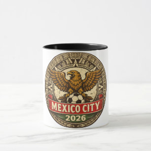 Mug Élégant et Luxueux Mexico - Art de l'Aigle Aztèque