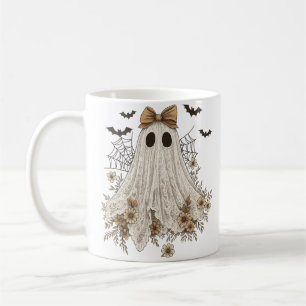 Mug Elégant Fantôme de dentelle avec Bow   Fantôme flo