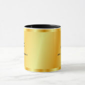 Mug Elégant Faux Gold Monogram Modèle tendance (Centre)