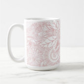 Mug Elégant faux rose or design de mandala floral (Gauche)