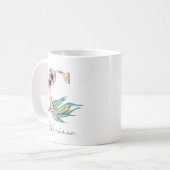 Mug Élégant feuillage flou C aquarelle (Devant gauche)