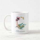 Mug Élégant feuillage flou C aquarelle (Gauche)