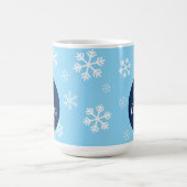Mug Élégant Fléau de neige Bleu Joyeux Noël (Centre)