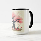 Mug Élégant Fleur de Cerisier Hanami (Devant droit)